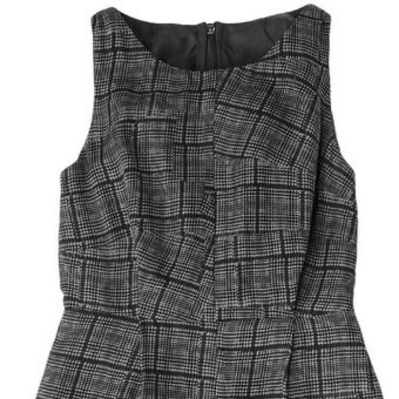 NWT RAG & BONE Tribeca Dress Gray Black Plaid sz 10 Sleeveless Mini - Picture 2 of 16